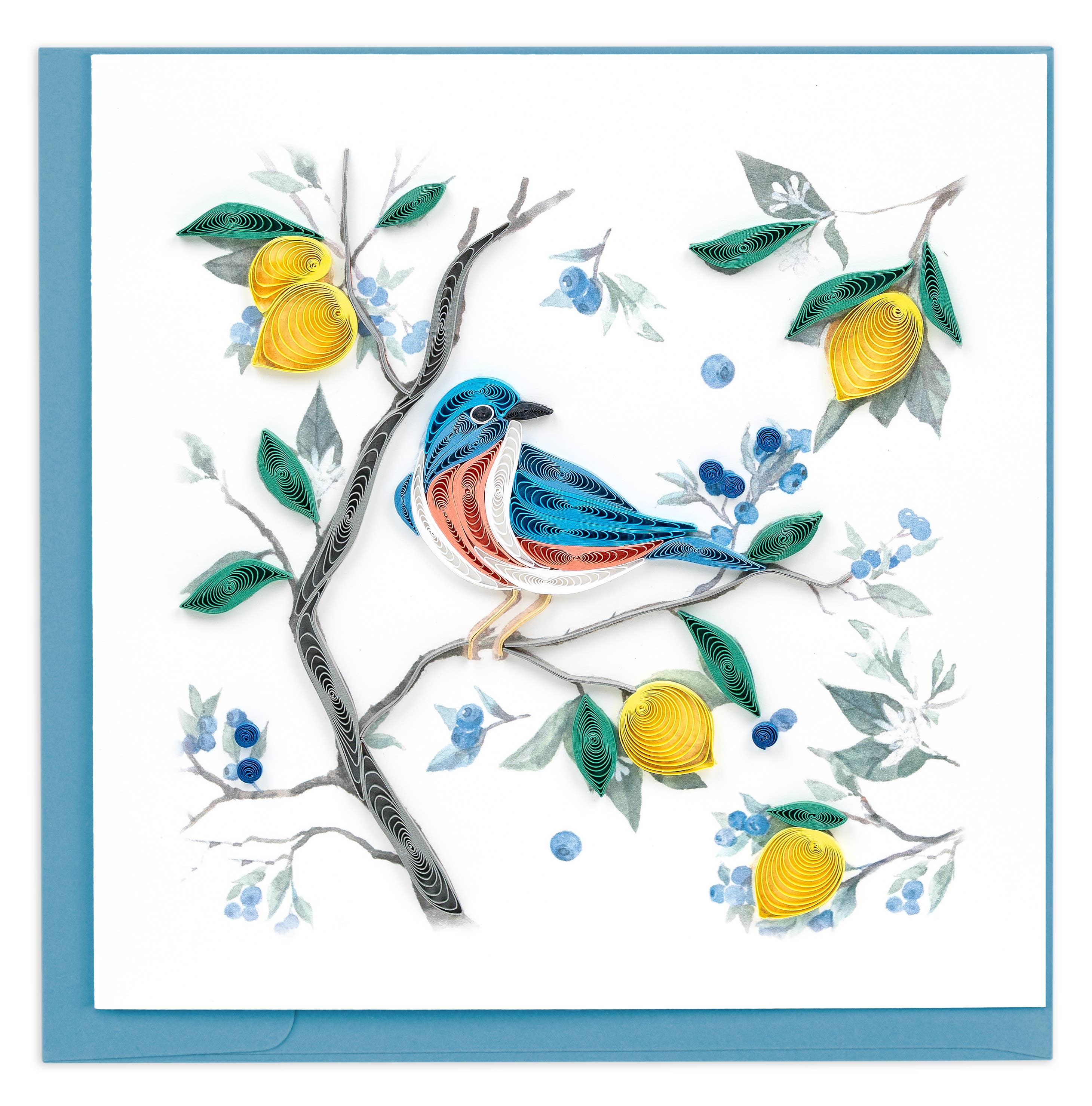 Bluebird with Lemons & Blueberries