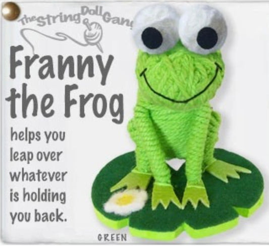 Keychain String Doll, "Franny the Frog"