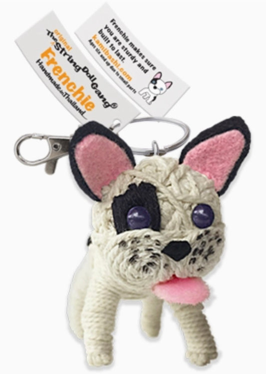 Keychain String Doll, "Frenchie the French Bulldog"