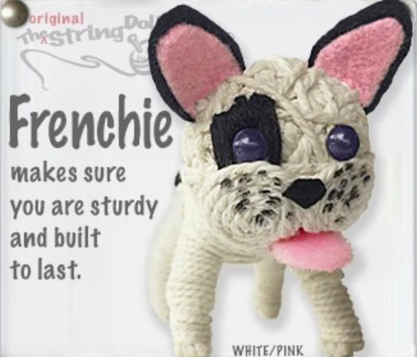 Keychain String Doll, "Frenchie the French Bulldog"