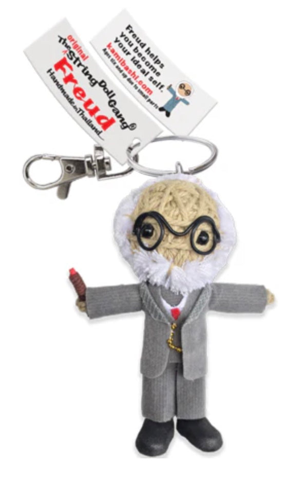 Keychain String Doll, "Freud"