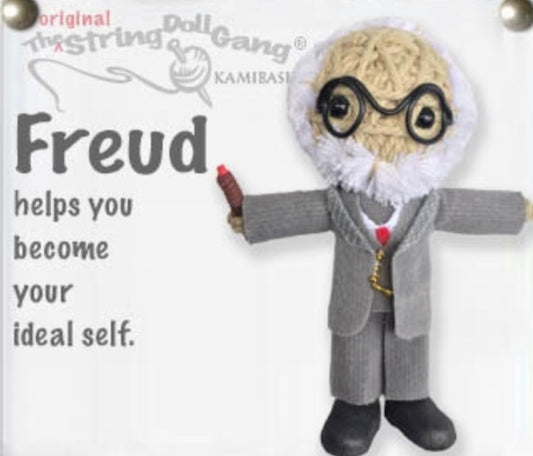 Keychain String Doll, "Freud"