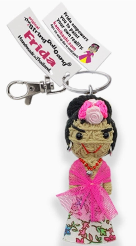 Keychain String Doll, "Frida Kahlo"