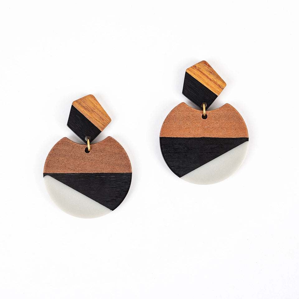 Earrings, Geo Drop