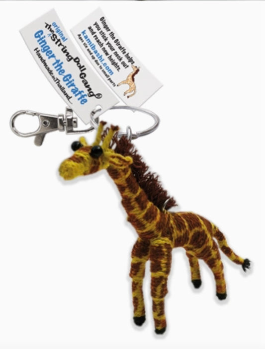 Keychain String Doll, "Ginger the Giraffe"