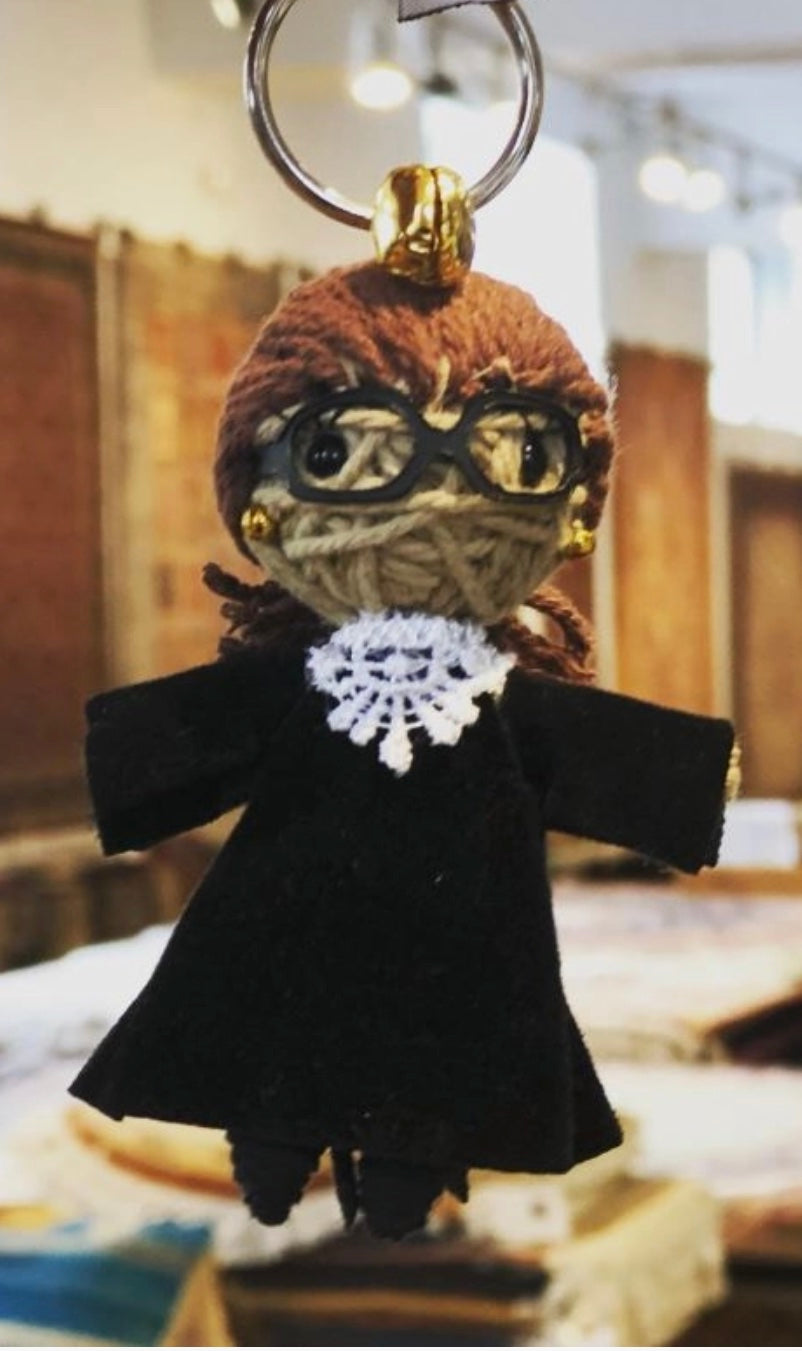 Keychain String Doll, "Ruth Bader Ginsburg"
