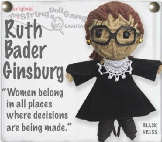 Keychain String Doll, "Ruth Bader Ginsburg"
