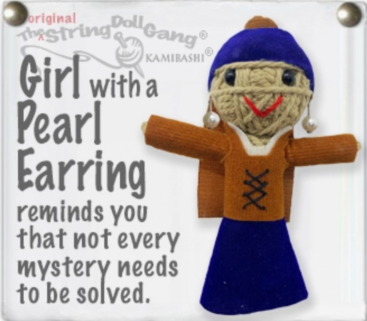 Keychain String Doll, "Girl with a Pearl Earring"