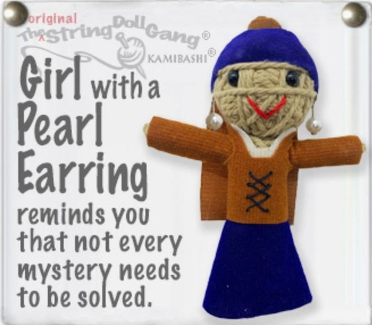 Keychain String Doll, "Girl with a Pearl Earring"