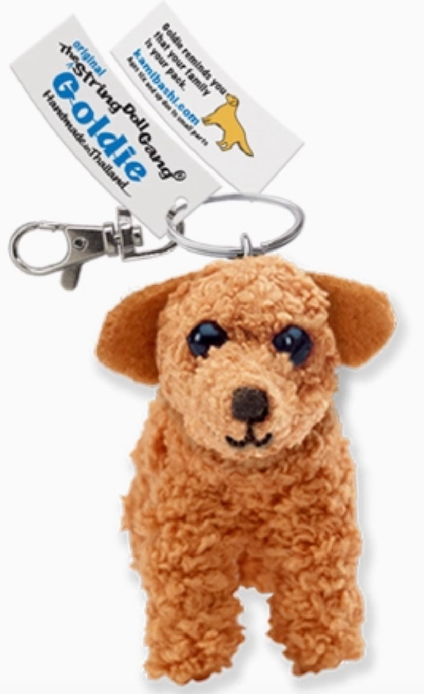 Keychain String Doll, "Goldie (Dog)"