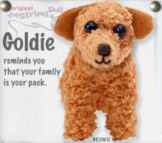Keychain String Doll, "Goldie (Dog)"