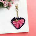 Kantha Stitched Heart Bag Clip