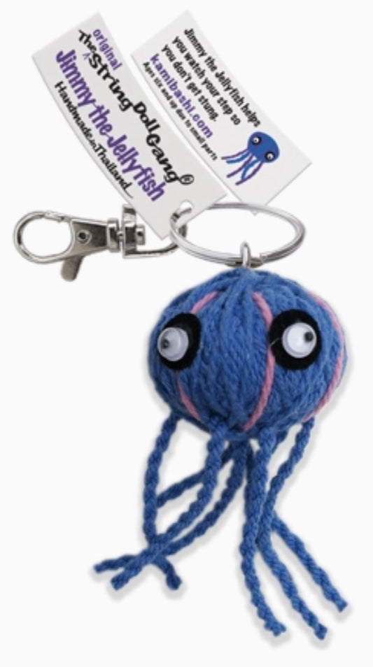 Keychain String Doll, "Jimmy the Jellyfish"