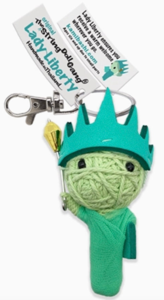 Keychain String Doll, "Lady Liberty"