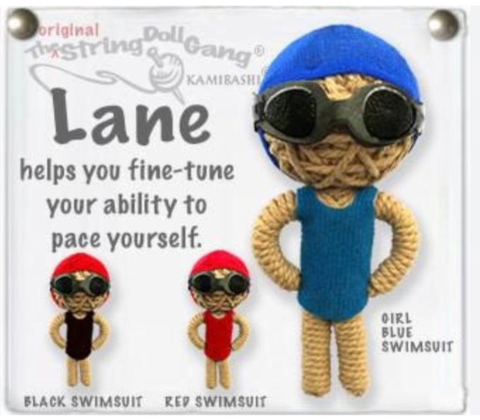 Keychain String Doll, "Lane the Swimmer (Boy)"