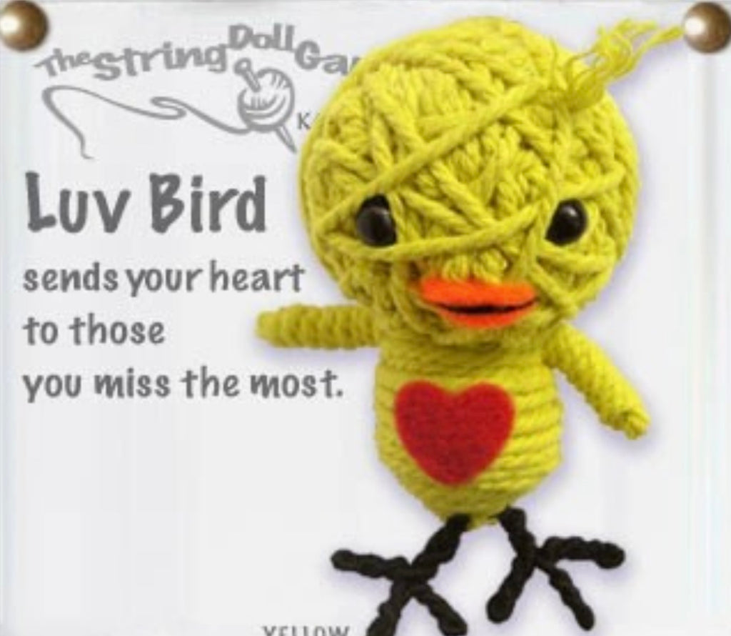 Keychain String Doll , "Luv Bird"