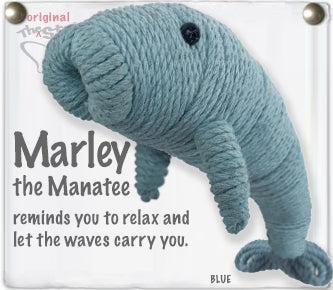 Keychain String Doll, "Marley the Manatee"