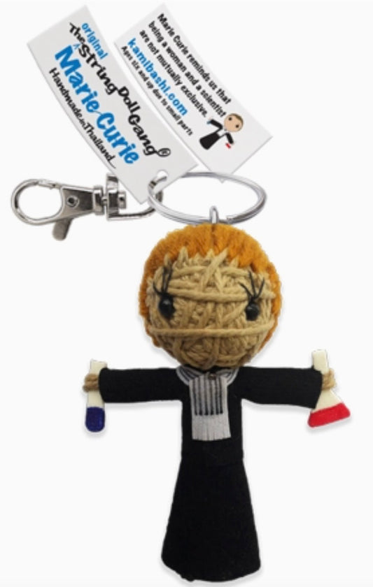 Keychain String Doll, "Marie Curie"