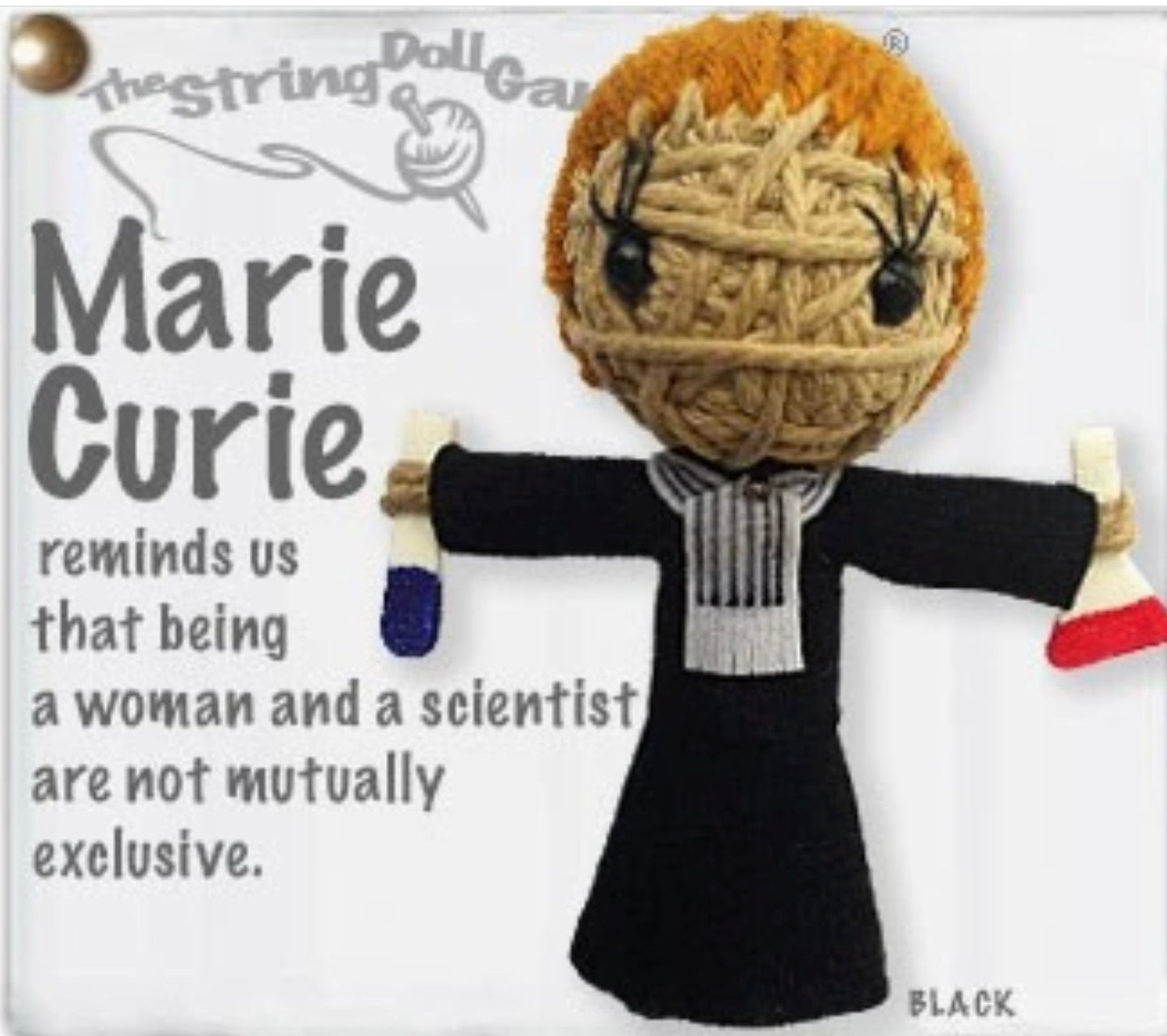 Keychain String Doll, "Marie Curie"