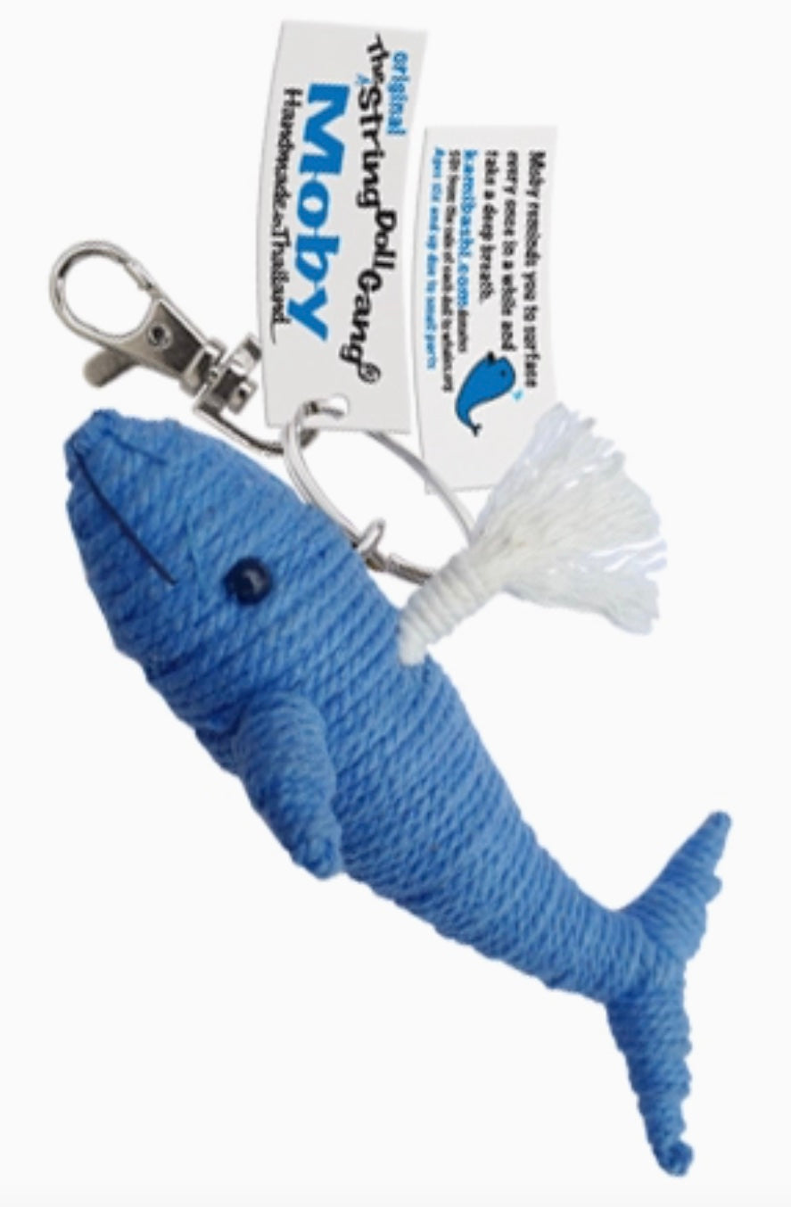 Keychain String Doll, "Moby the Whale"