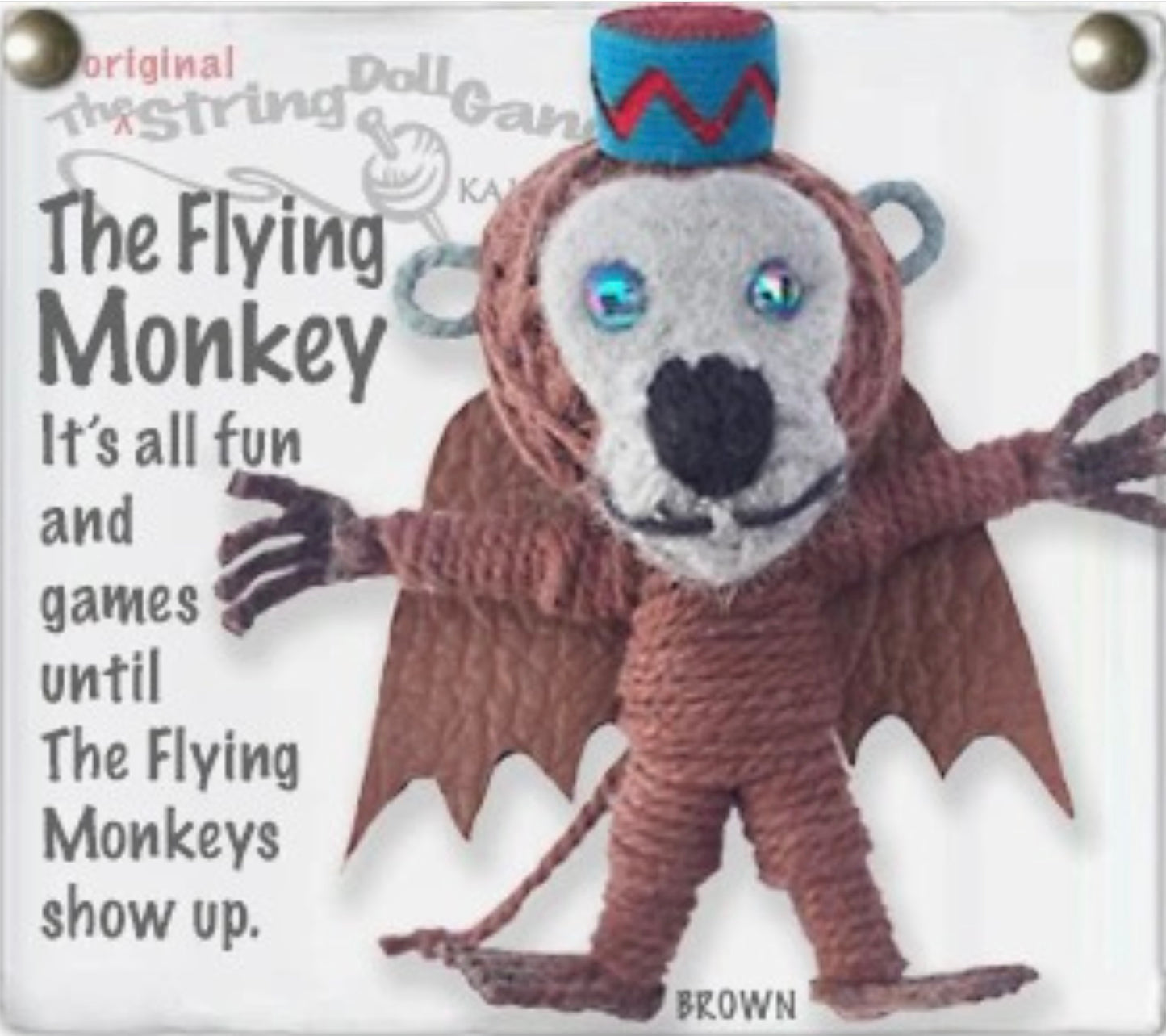 Keychain String Doll, "Flying Monkey"