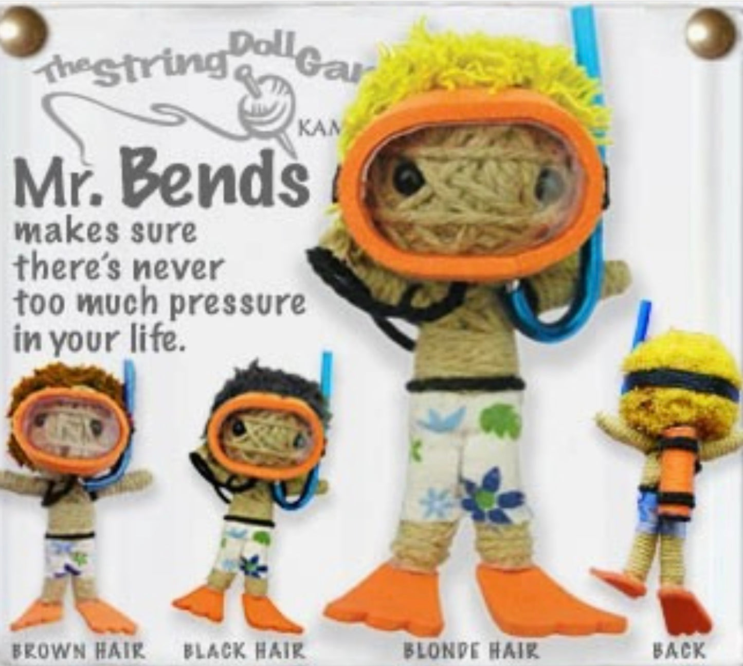 Keychain String Doll, "Mr. Bends the Snorkeler"