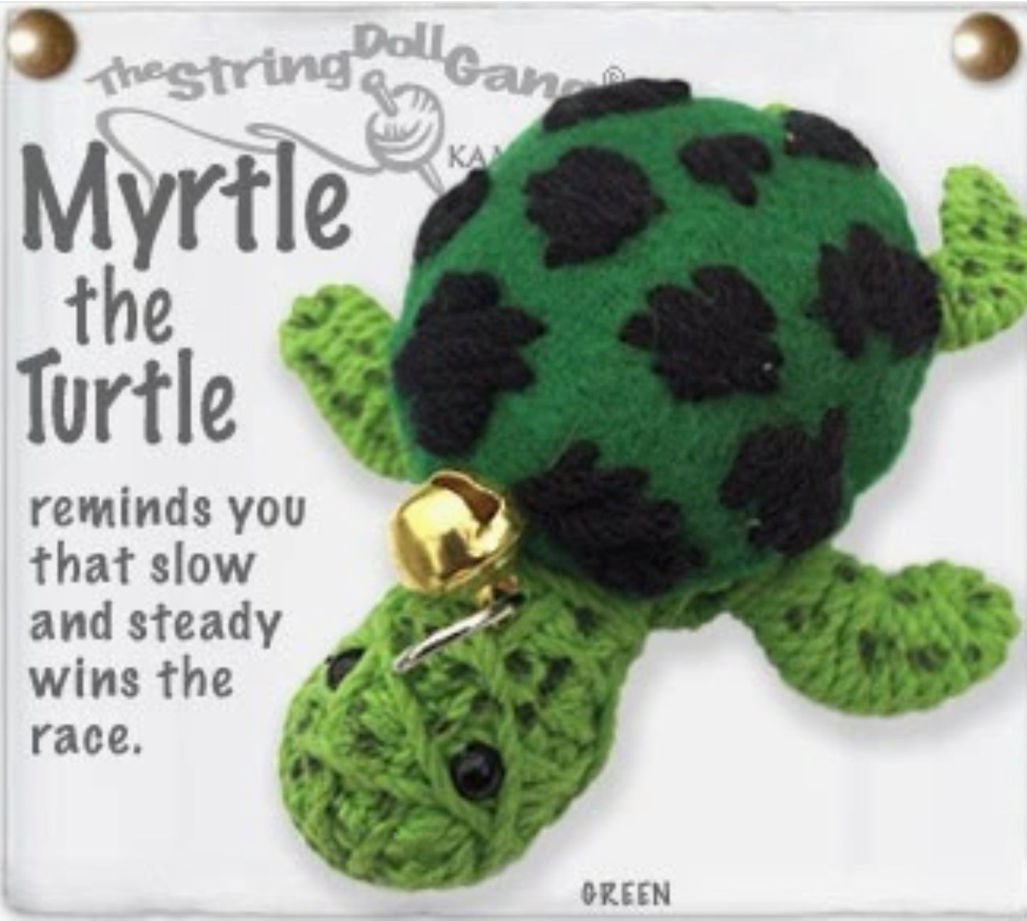 Keychain String Doll, "Myrtle the Turtle"
