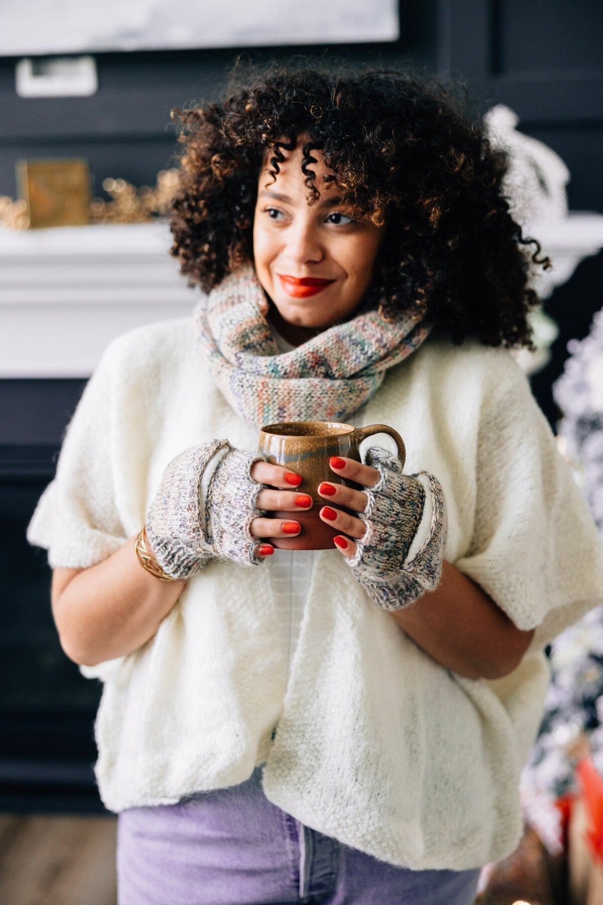 Mug nat w/ombre f/12oz ceramic 4D beige/blu