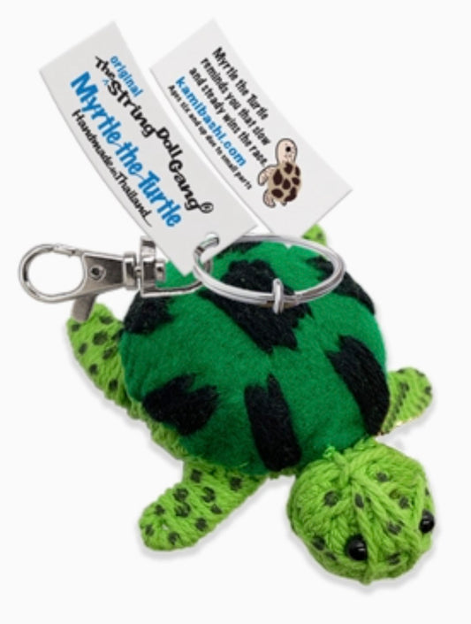 Keychain String Doll, "Myrtle the Turtle"