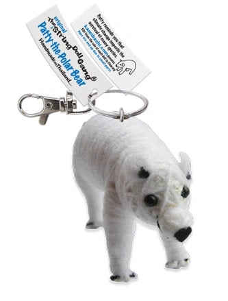 Keychain String Doll, "Patty the Poalr Bear"