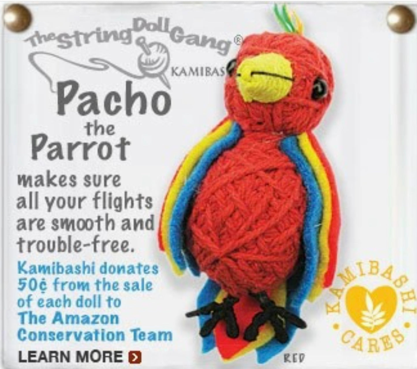 Keychain String Doll, "Pacho the Parrot"