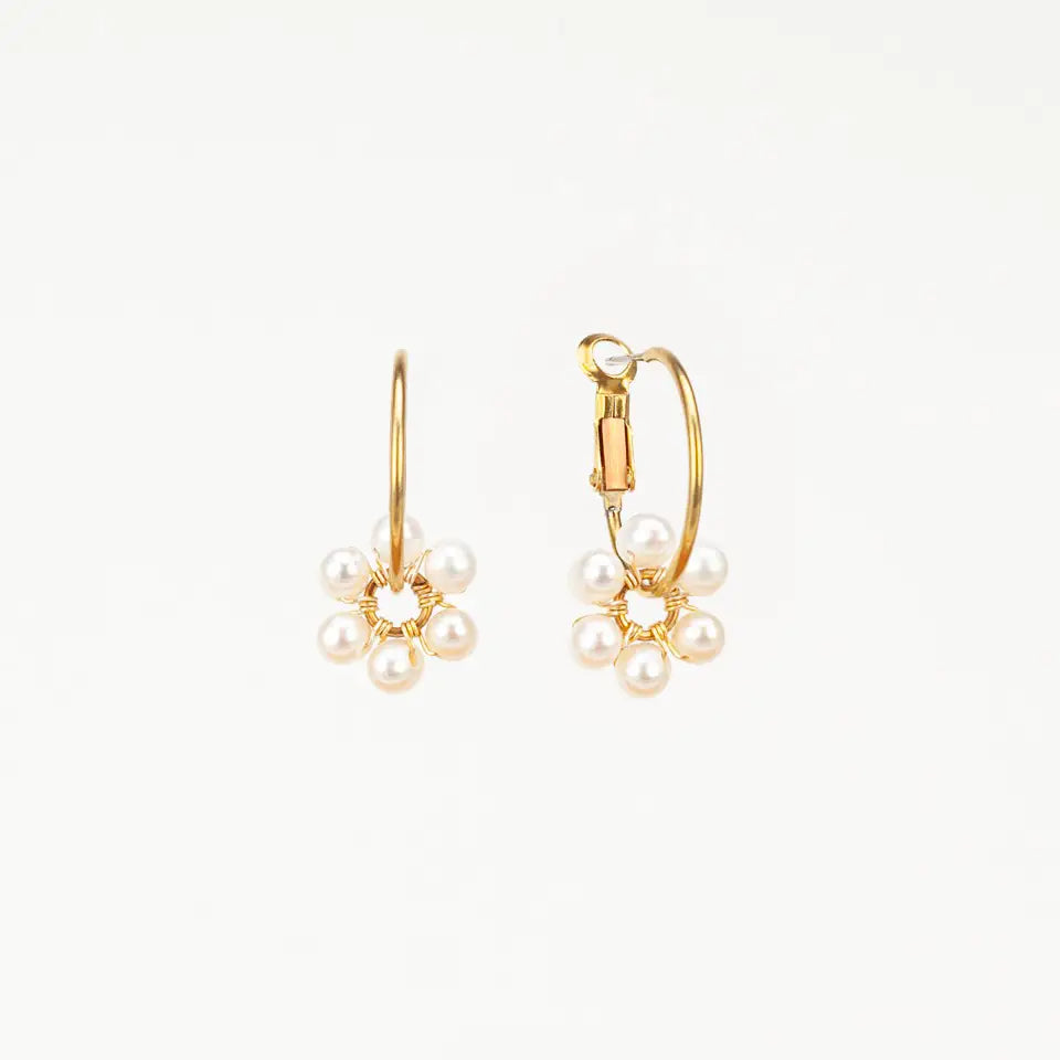 Earrings, Daisy Charm