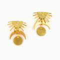 Earrings, Sun and Moon Post