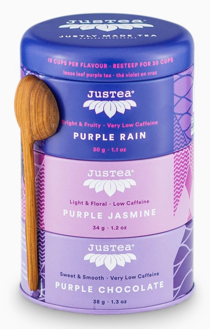 Tea, Purple Loose Leaf Trio Sampler in Tin