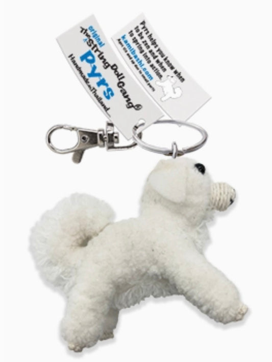Keychain String Doll, "Pyrs the Great Pyranees"