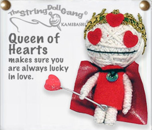 Keychain String Doll, "Queen of Hearts"