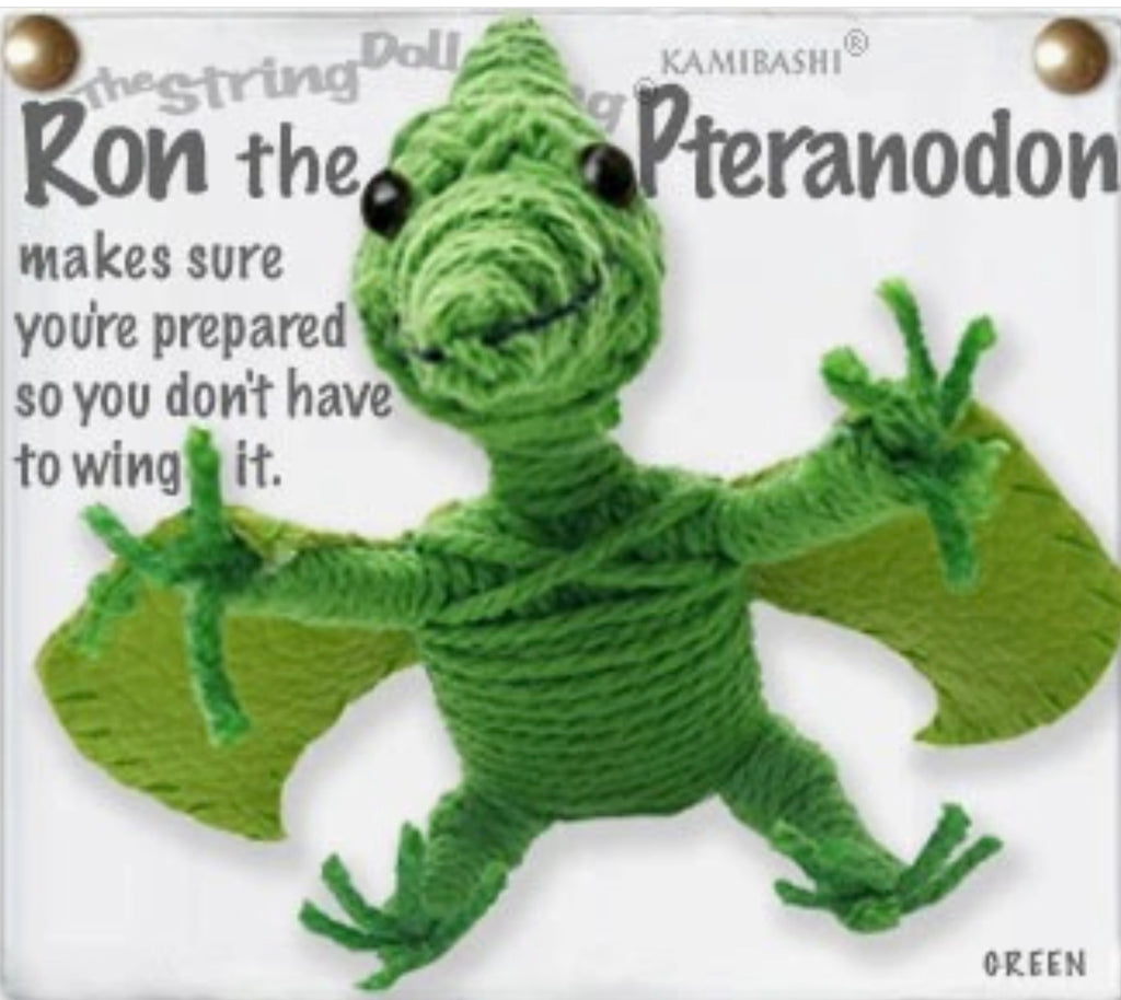 Keychain String Doll, "Ron the Pteranodon"