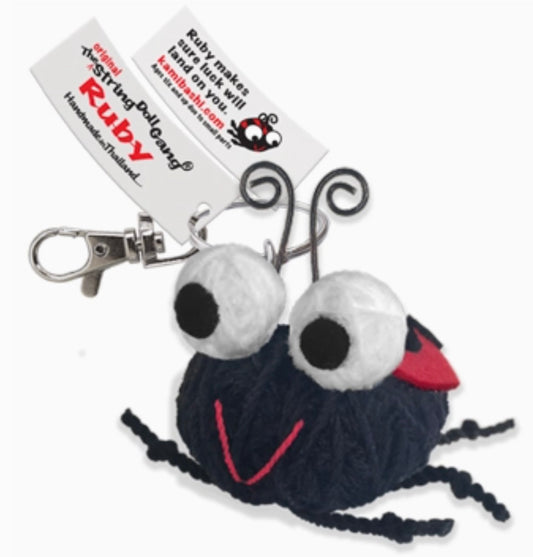 Keychain String Doll, "Ruby the Ladybug"