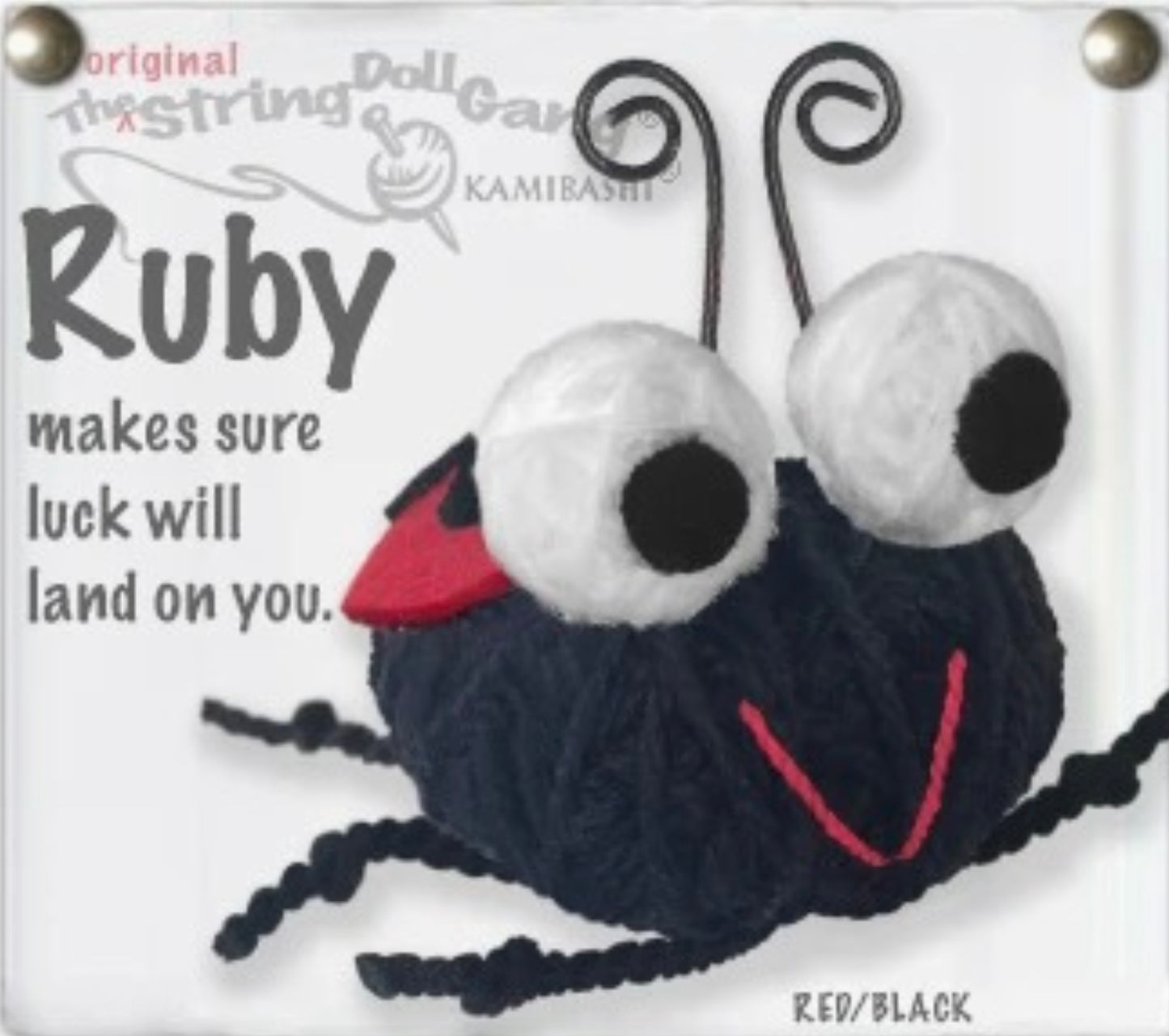 Keychain String Doll, "Ruby the Ladybug"