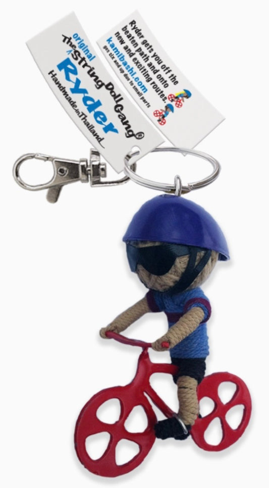 Keychain String Doll, "Ryder the Bike Rider (Boy)"