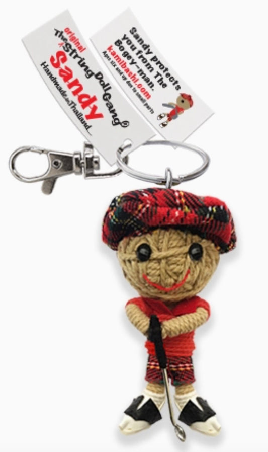 Keychain String Doll, "Sandy Golfer (Boy)"