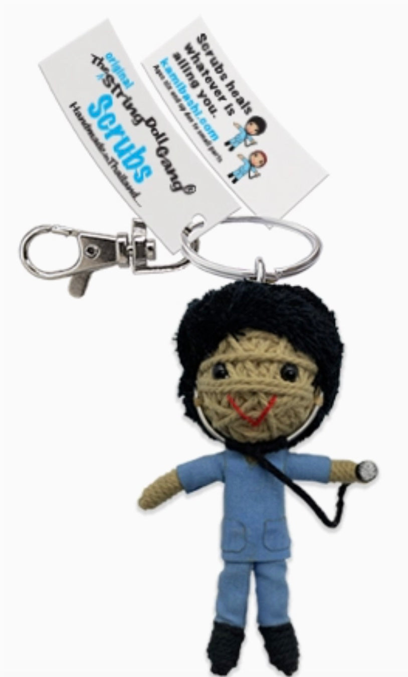 Keychain String Doll, "Scrubs the Doctor (Boy)"
