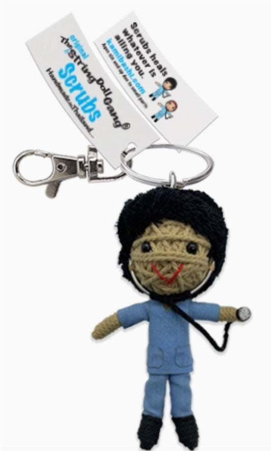 Keychain String Doll, "Scrubs the Doctor (Boy)"