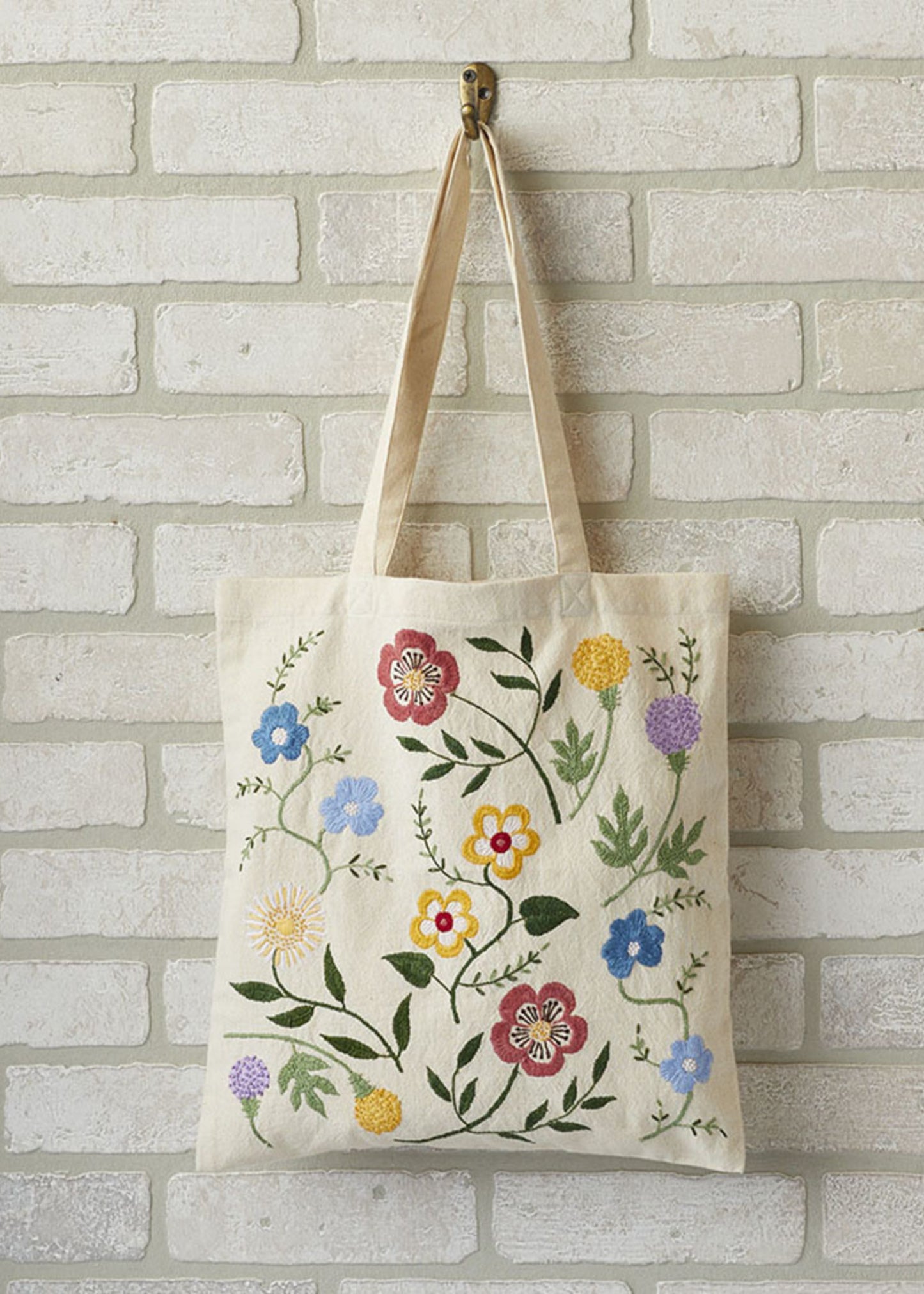 Embroidered Cotton Tote