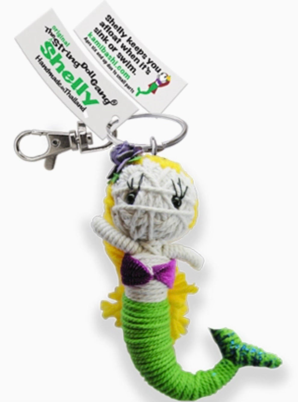 Keychain String Doll, "Shelly the Mermaid"