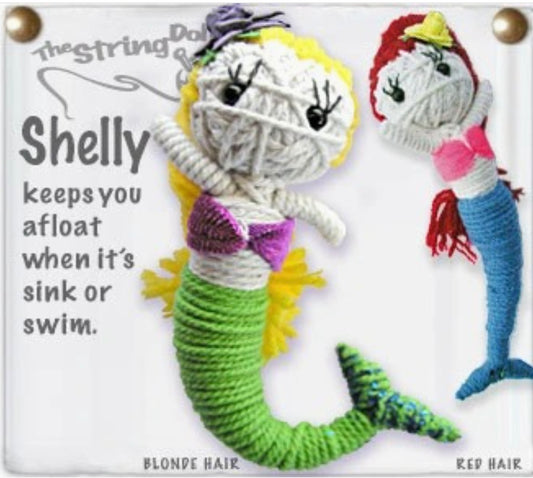 Keychain String Doll, "Shelly the Mermaid"