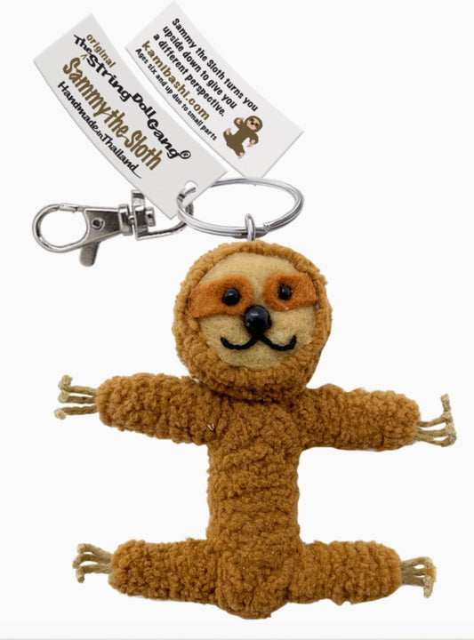 Keychain String Doll, "Sammy the Sloth"