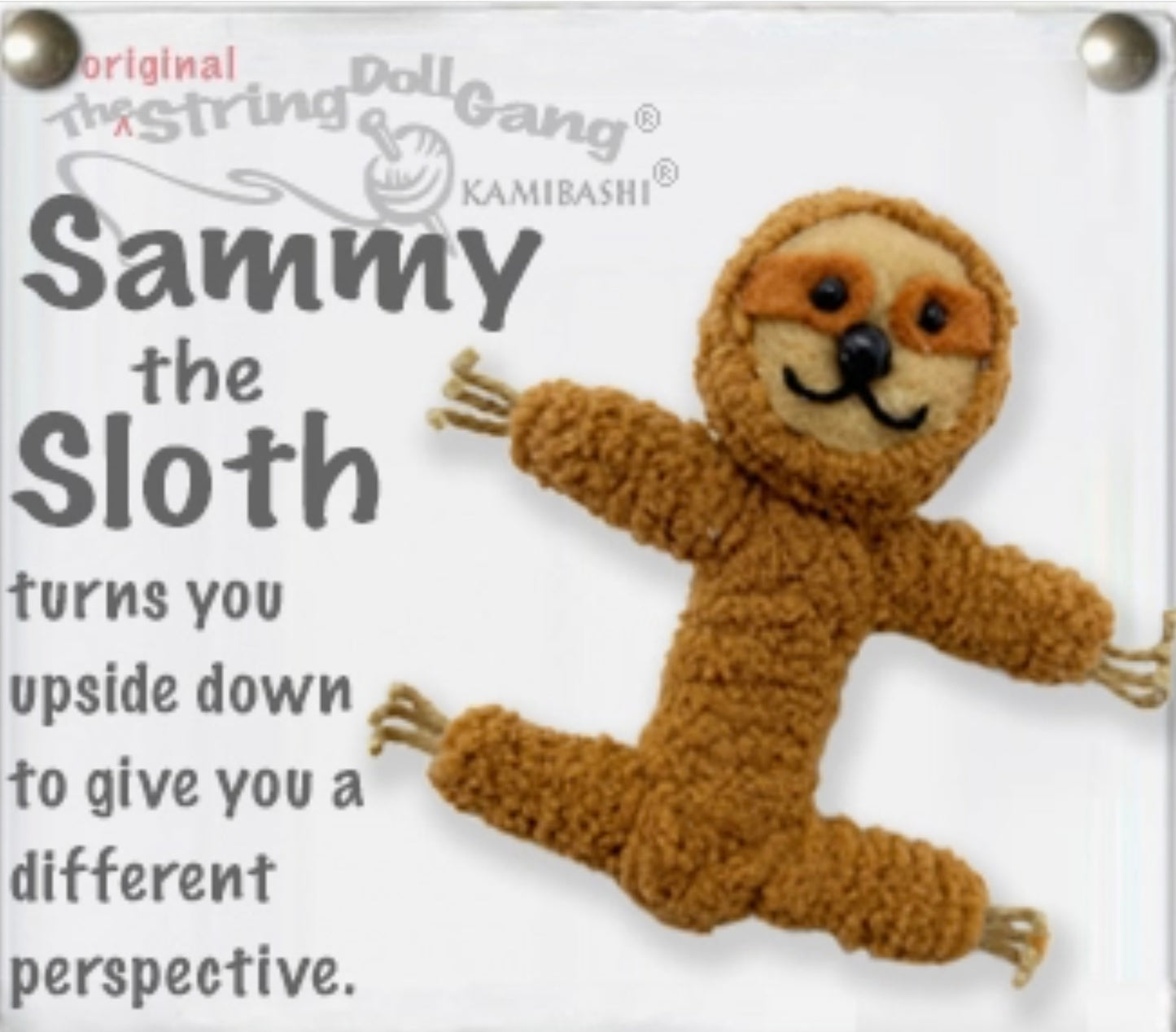 Keychain String Doll, "Sammy the Sloth"