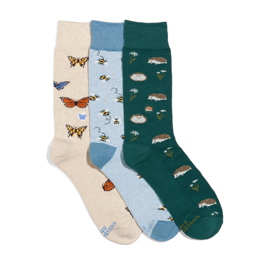 Socks that Protect Pollinators Boxed Set of 3, Medium