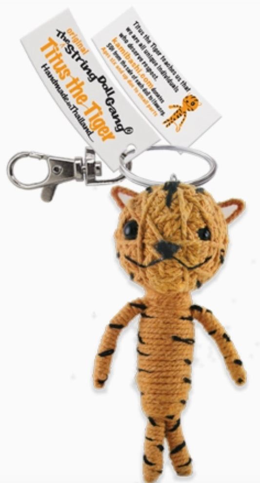 Keychain String Doll, "Titus the Tiger"